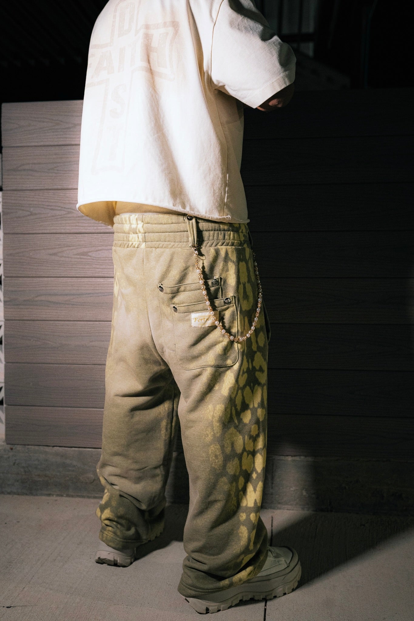 Green Panther fade Sweats