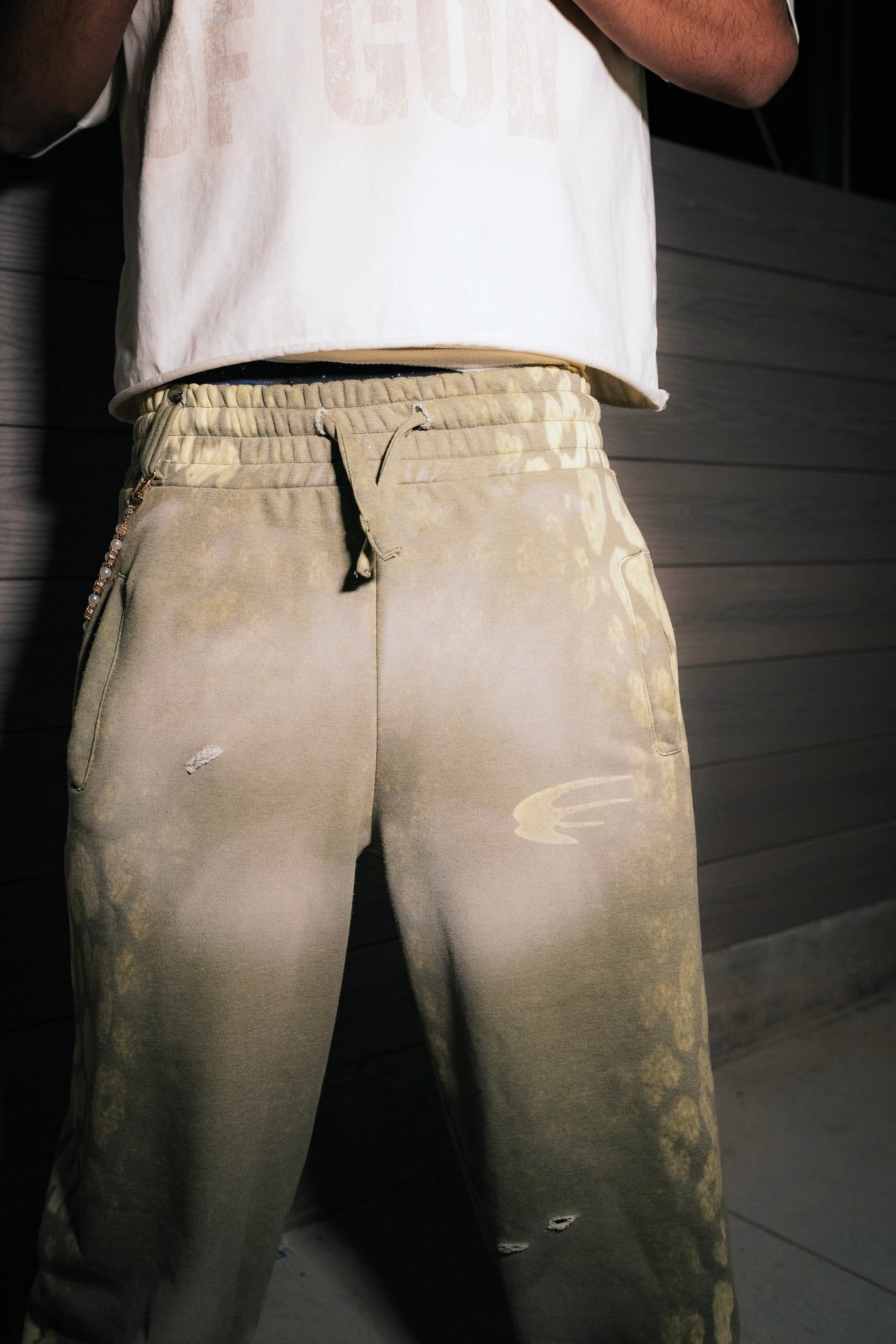 Green Panther fade Sweats