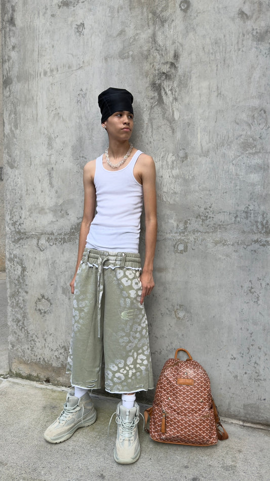 GREEN 3/4 FORTSATTA SHORTS