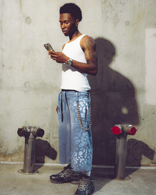 BLUE 3/4 FORTSATTA SHORTS